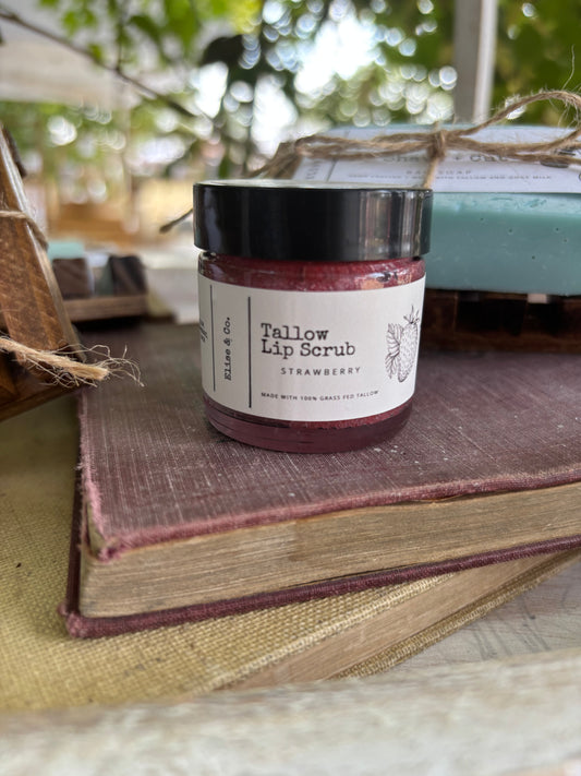Tallow Sugar Lip Scrub - Strawberry